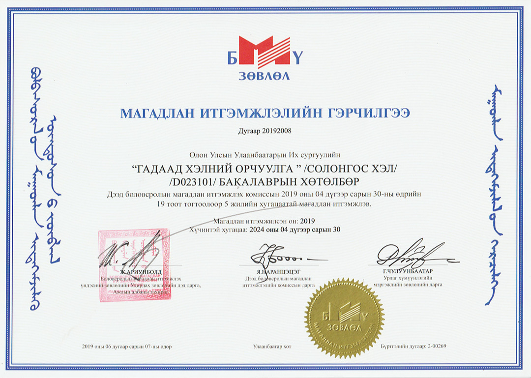 Солонгос хэл